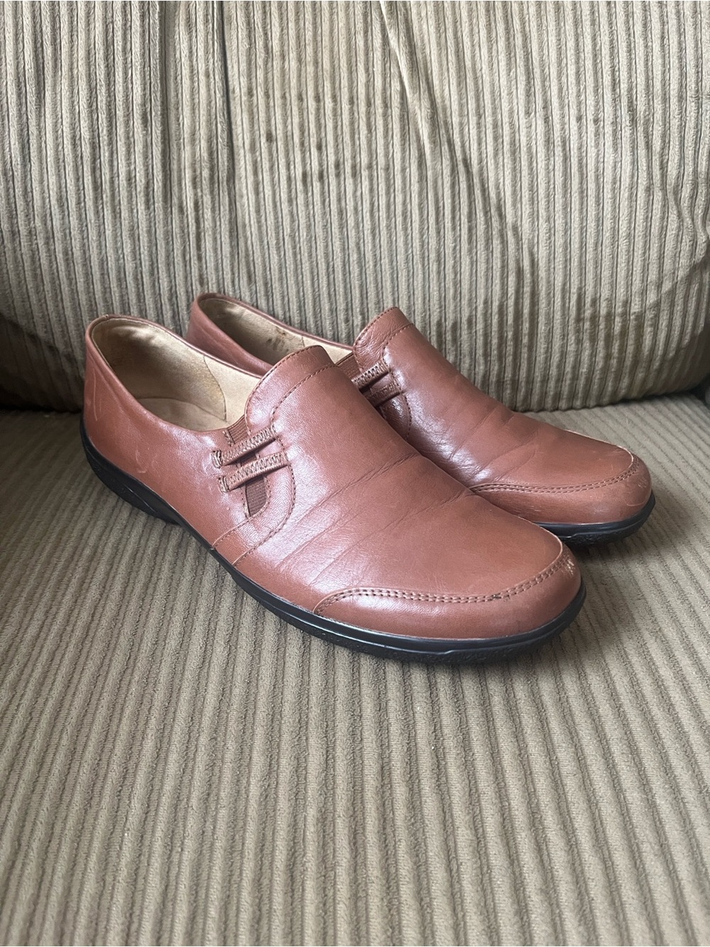 Women’s “ Walking Cradles”   Slip-On Casual Leather Loafers - Brown